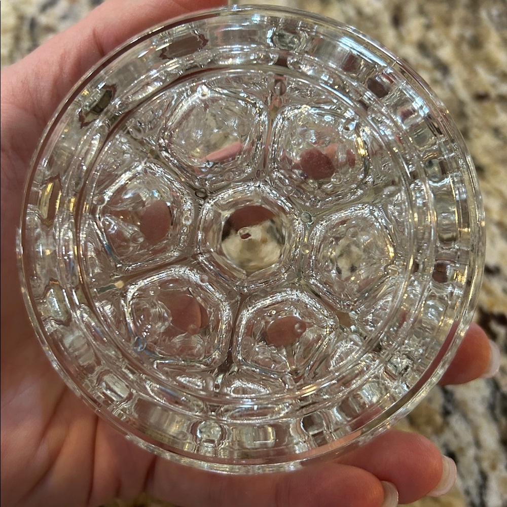 Vintage Reims VMC France clear glass flower frog designed for floral arrangement - Picture 7 of 10